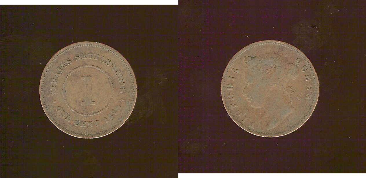 Straits Settlements cent 1876 F